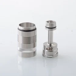 Rekavape BY KA V10 Standard Combo Radiator Style Replacement Tank Tube - Silver + Translucent, 316SS + PCTG, 5.0ml