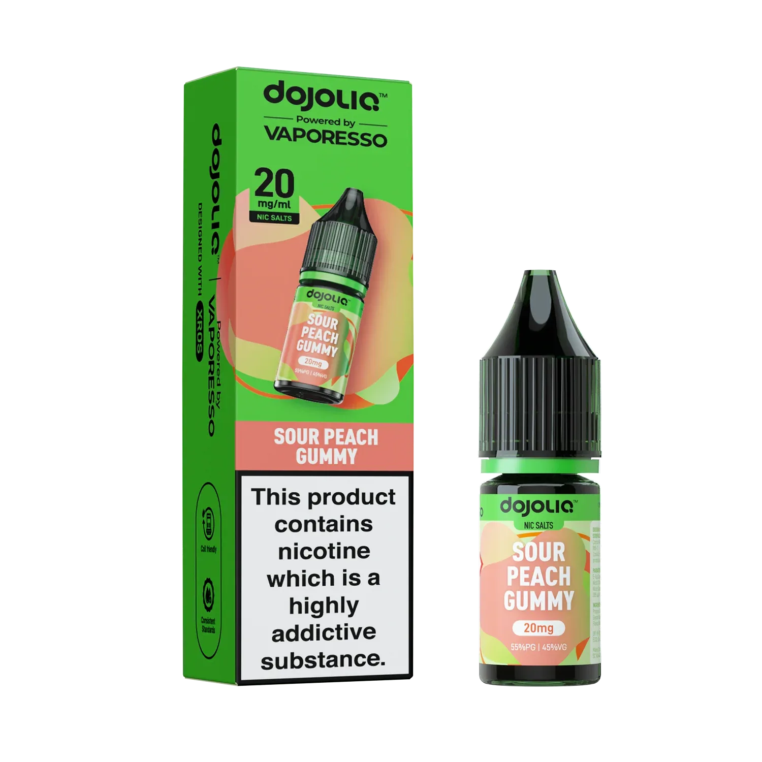 Vaporesso DojoLIQ Sour Peach Gummy 10ml Nic Salt - Image 2