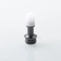 510 Drip Tip for RDA / RTA / RDTA Atomizer - Black + White, Stainless Steel + POM