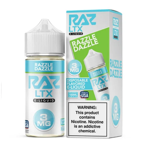 Pod Juice X Raz LTX Razzle Dazzle Tobacco Free Nicotine 100ML E-Juice - Image 2