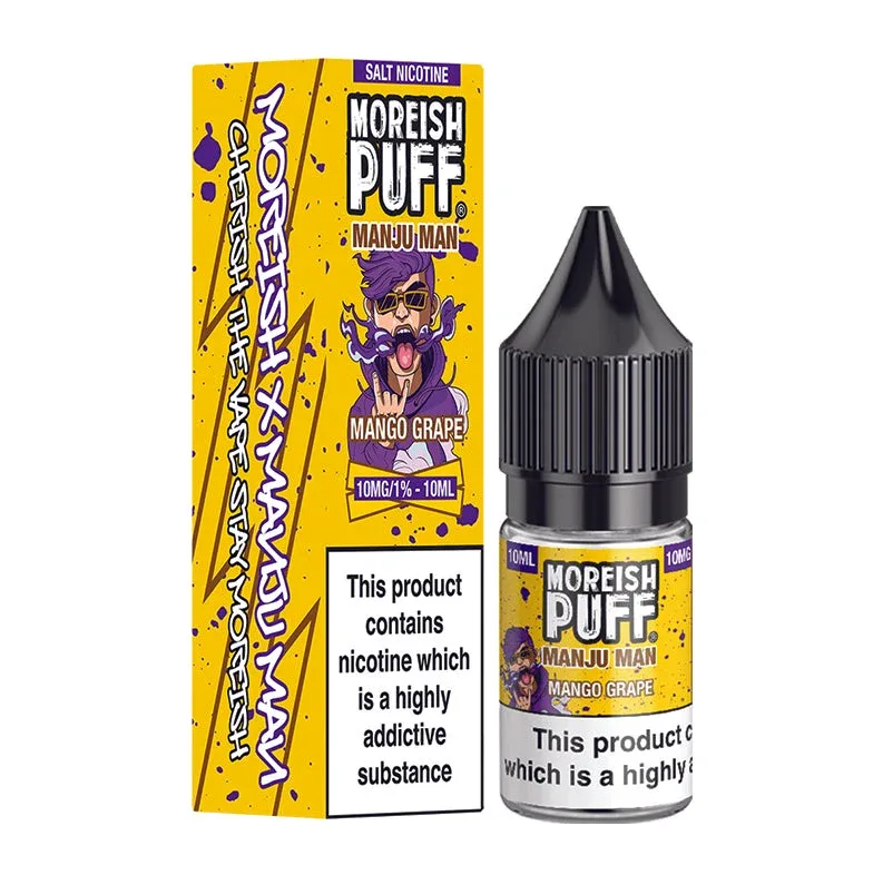 Moreish Puff Manju Man Mango Grape 10ml Nic Salt - Image 2