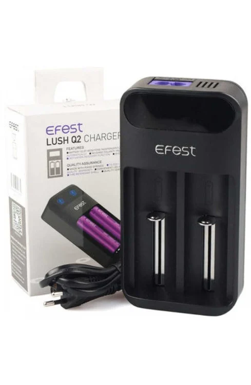 Efest LUSH Q2 Intelligent LED Battery Charger - 2 Bay - Image 2