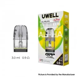 [Ships from Bonded Warehouse] Authentic Uwell Caliburn GPP Alpha Cartridge for Caliburn G5- 0.9ohm, 3.0ml, Side Refill (3 PCS)