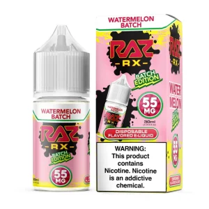 Pod Juice RX Raz Watermelon Batch Tobacco Free Nicotine 30ml Salt E-Juice