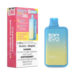 Strawberry Banana Mango Ice Drip’n by Envi EVO Series 28K – Disposable Vape