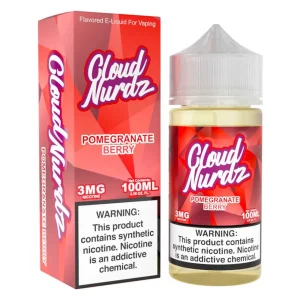 Cloud Nurdz Pomegranate Berry Synthetic Nicotine 100ml E-Juice