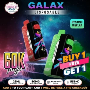 Dinner Lady Galax Disposable (60000 Puffs) - Buy 1 Get 1 Free