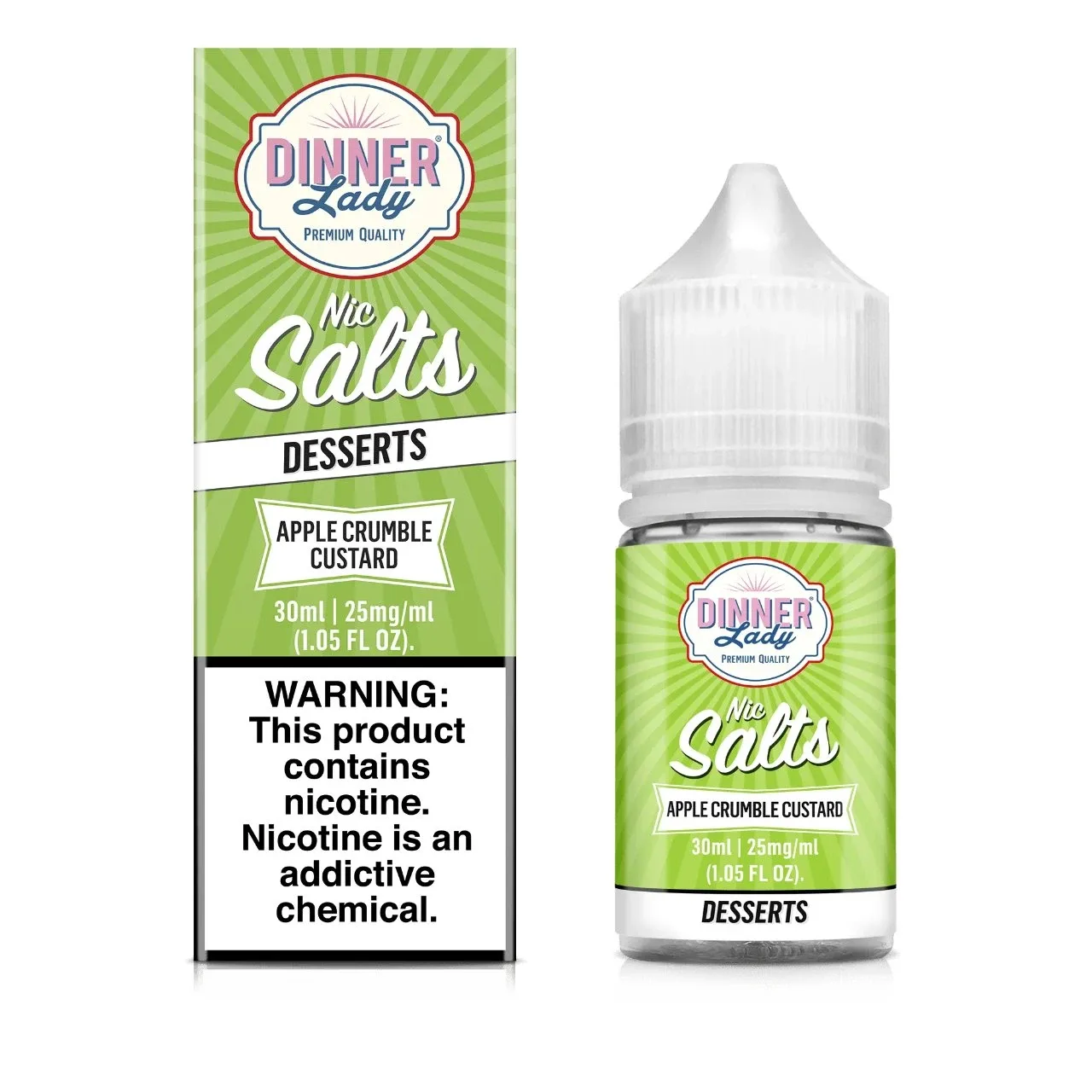 Dinner Lady Salts Apple Crumble Custard 30ml E-Juice