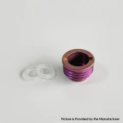 Rekavape Monarchy Style Replacement Flush Nut 510 Drip Tip Adapter for Billet / BB Box Mod - Purple, Titanium