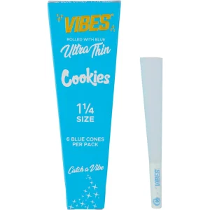 VIBES X COOKIES 1-1/4 CONES (Pack of 1) -6COUNT ULTRA THIN