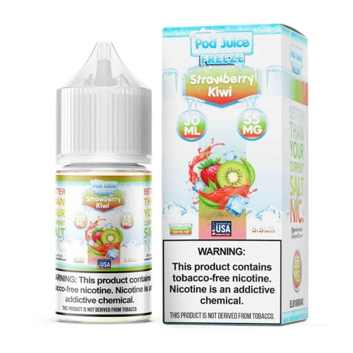 Pod Juice Salt Strawberry Kiwi Freeze Tobacco Free Nicotine E-Juice 30ml - Image 2