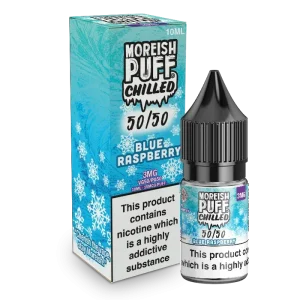Moreish Puff Chilled 50/50: Blue Raspberry Chilled 10ml E-Liquid