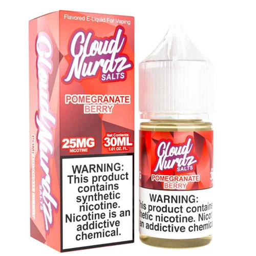 Cloud Nurdz Salts Pomegranate Berry Synthetic Nicotine 30ml E-Juice - Image 2