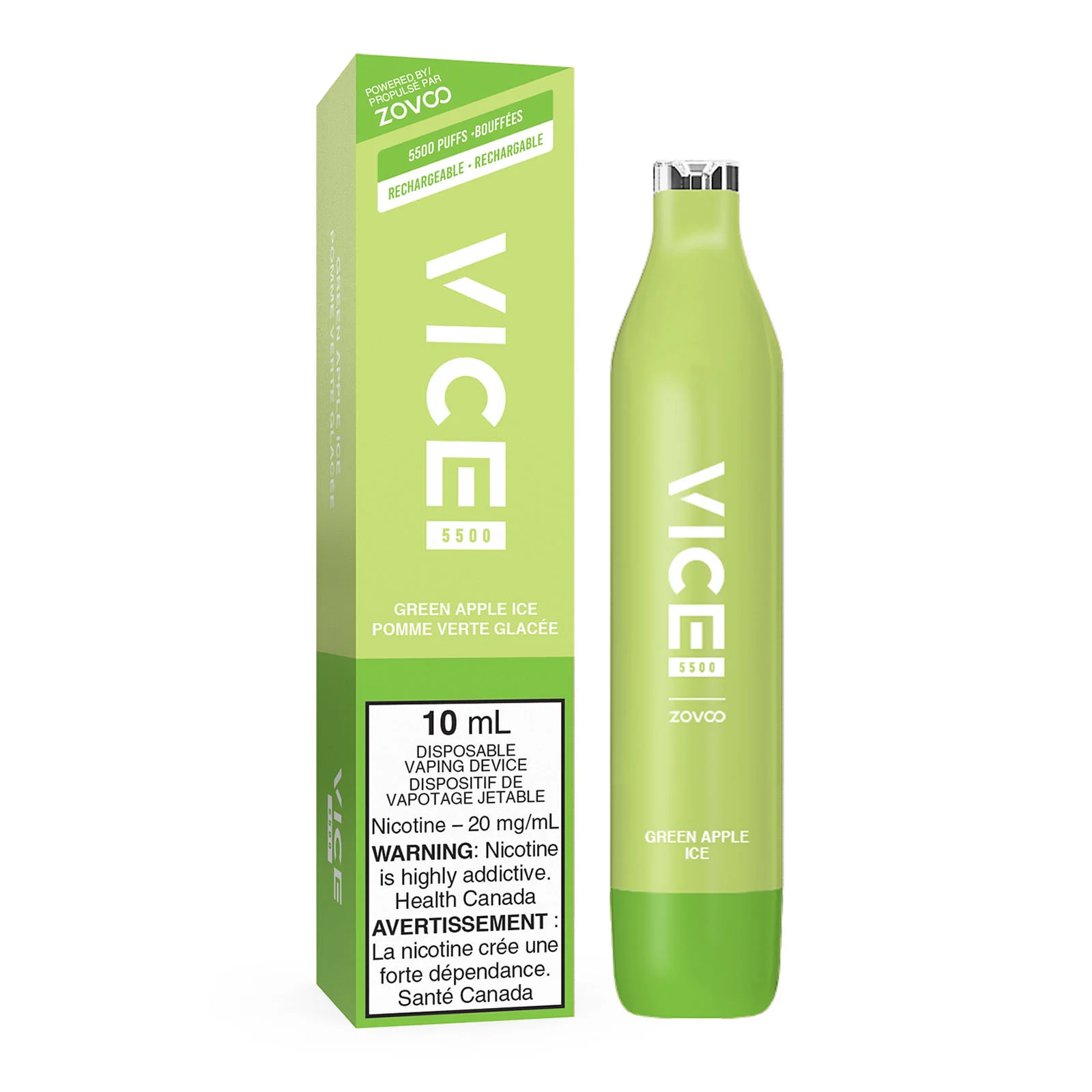 Green Apple Ice Vice 5500 – Disposable Vape