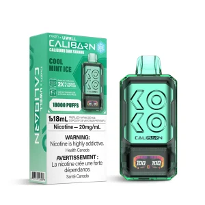 Cool Mint Ice NVZN Caliburn Bar 18K – Disposable Vape