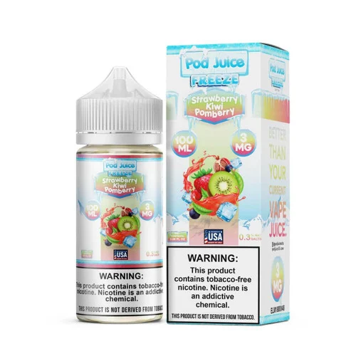 Pod Juice Strawberry Kiwi Pomberry Freeze Tobacco Free Nicotine E-Juice 100ml - Image 2