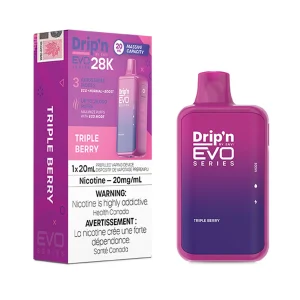 Triple Berry Drip’n by Envi EVO Series 28K – Disposable Vape