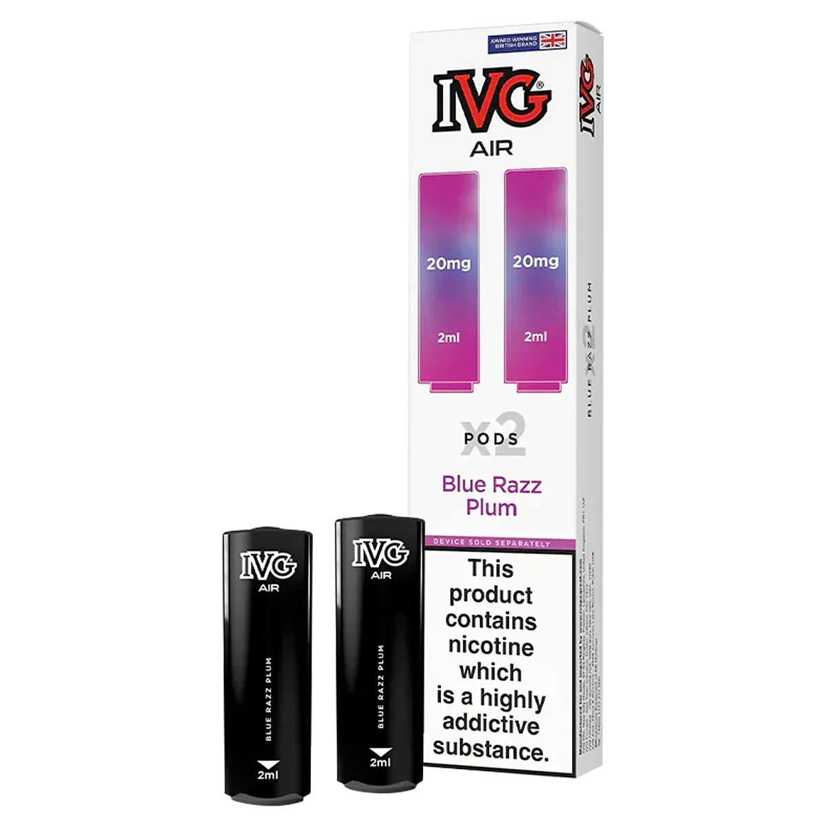 Blue Razz Plum IVG Air Replacement Pods