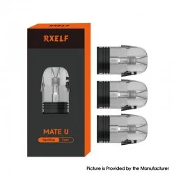 [Ships from Bonded Warehouse] Authentic RXELF Mate U Top Filling Pod Cartridge for Lost Vape Ursa Nano 3ml - 0.8ohm (3 PCS)