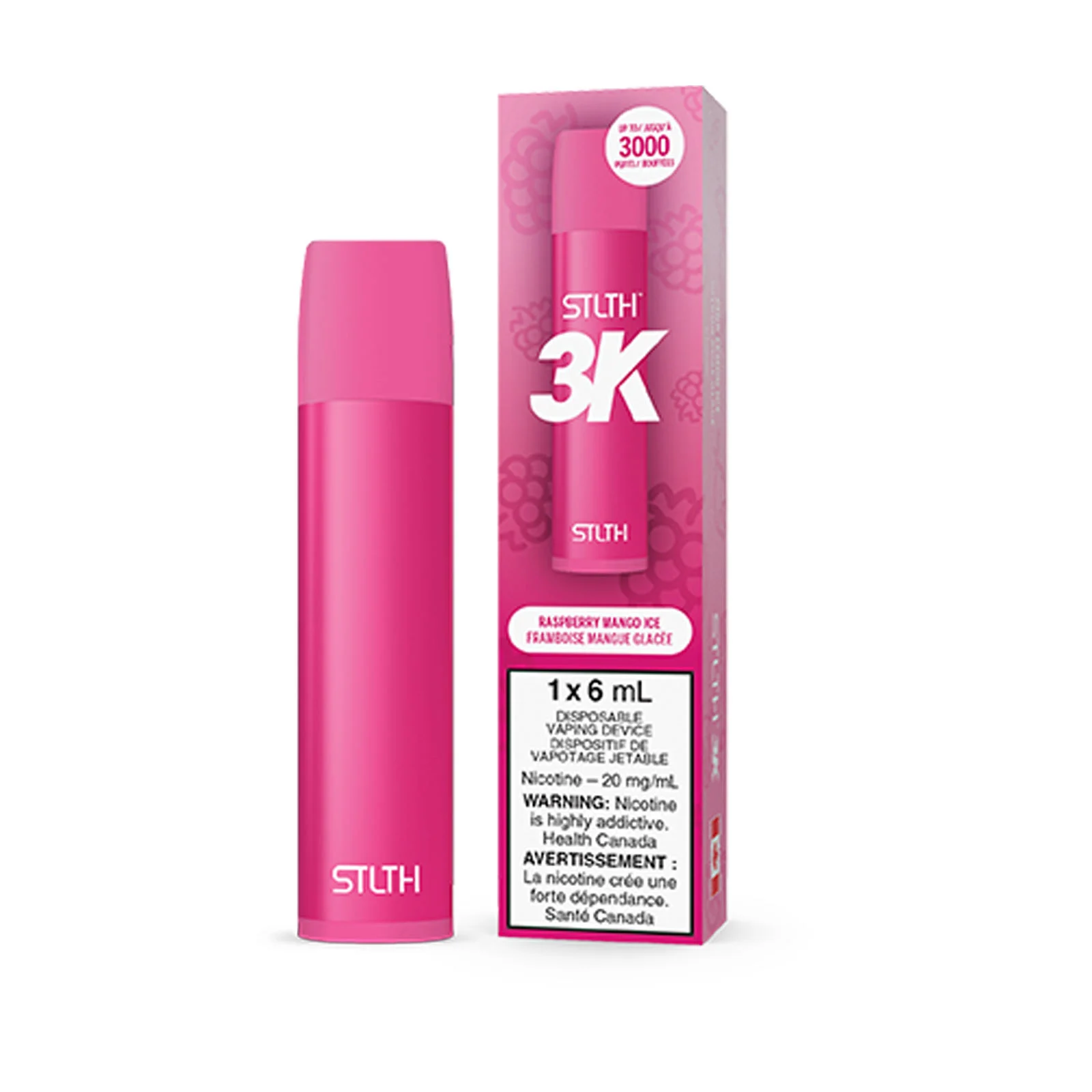Raspberry Mango Ice STLTH 3K – Disposable Vape