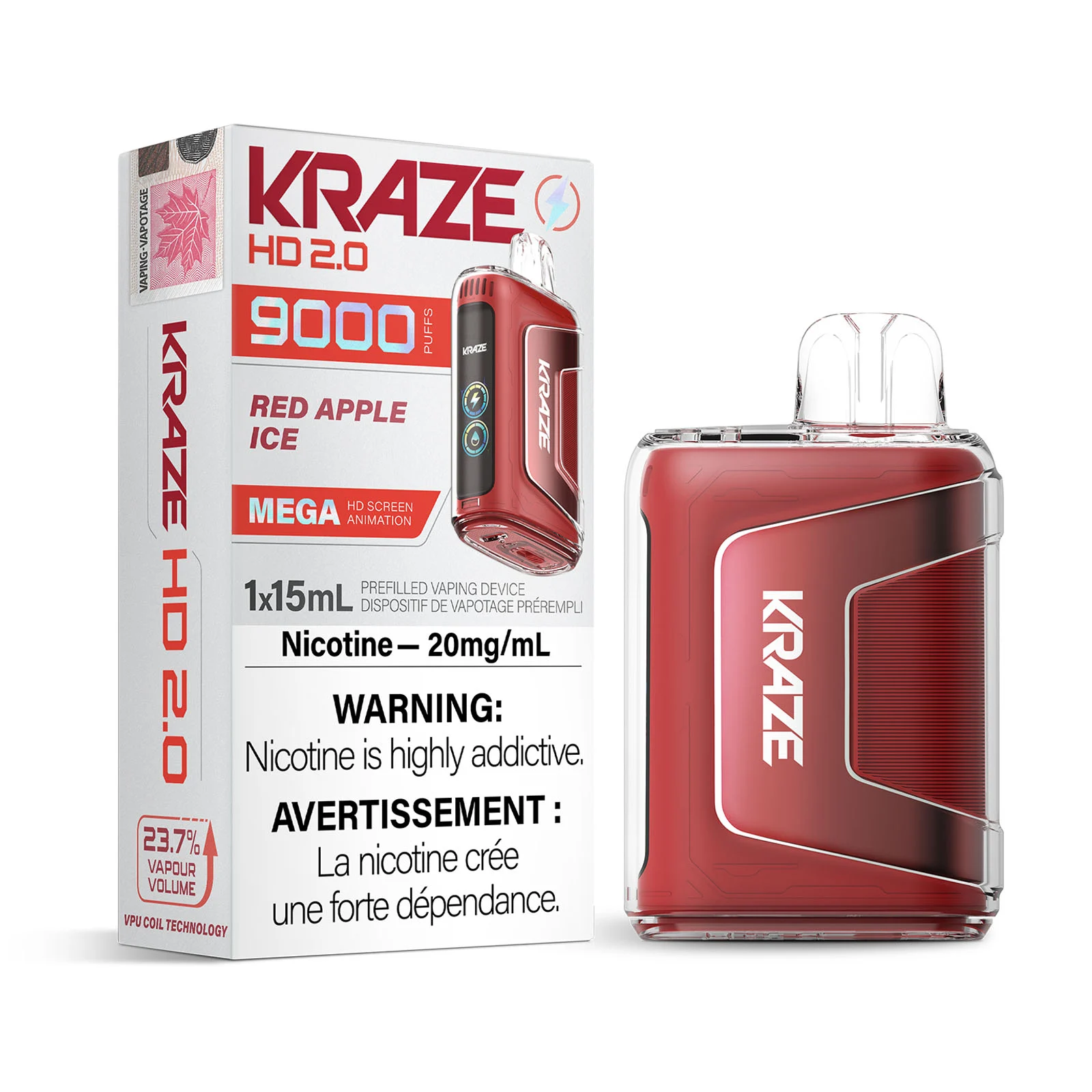 Red Apple Ice Kraze HD 2.0 – Disposable Vape