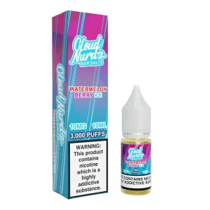 Cloud Nurdz Watermelon Berry Ice 10ml Nic Salt