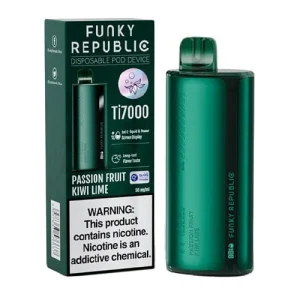 Passion Fruit Kiwi Lime Disposable Vape (7000 Puffs) by Funky Republic Ti7000 - Ejuice Store