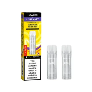 Hawcos X Lost Mary Crystal Pro Lemon Peach Passion Fruit Refill Pods
