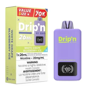 White Grape Blueberry Ice Drip’n by Envi 26mL – Disposable Vape
