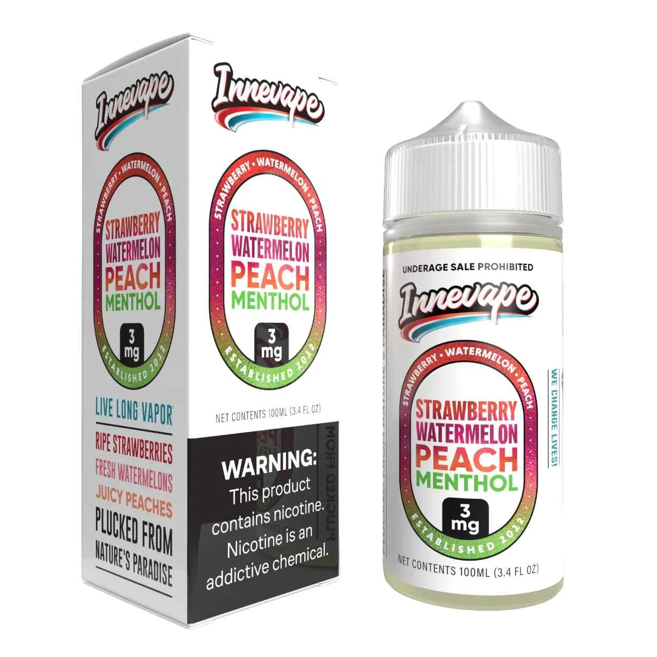 Innevape Strawberry Watermelon Peach Menthol 100ml E-Juice