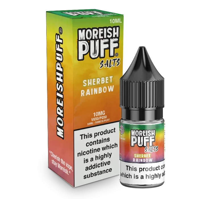 Moreish Puff Sherbet Rainbow 10ml Nic Salt