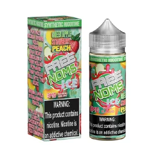 FREE-NOMS Green Apple Strawberry Peach Ice Vape Juice | 120ml