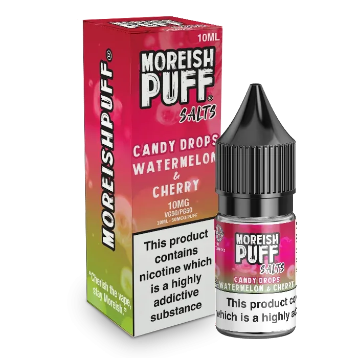 Moreish Puff Candy Drops Watermelon & Cherry 10ml Nic Salt