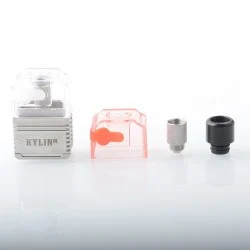 Authentic VandyVape Kylin M Boro Tank for Pulse AIO / Pulse AIO.5 / BB / Billet / Boro - Silver, 3ml