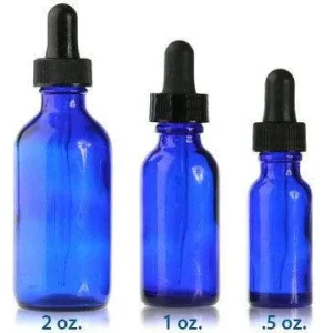 30ML Cobalt Blue Glass Bottles with Droppers (120 count)