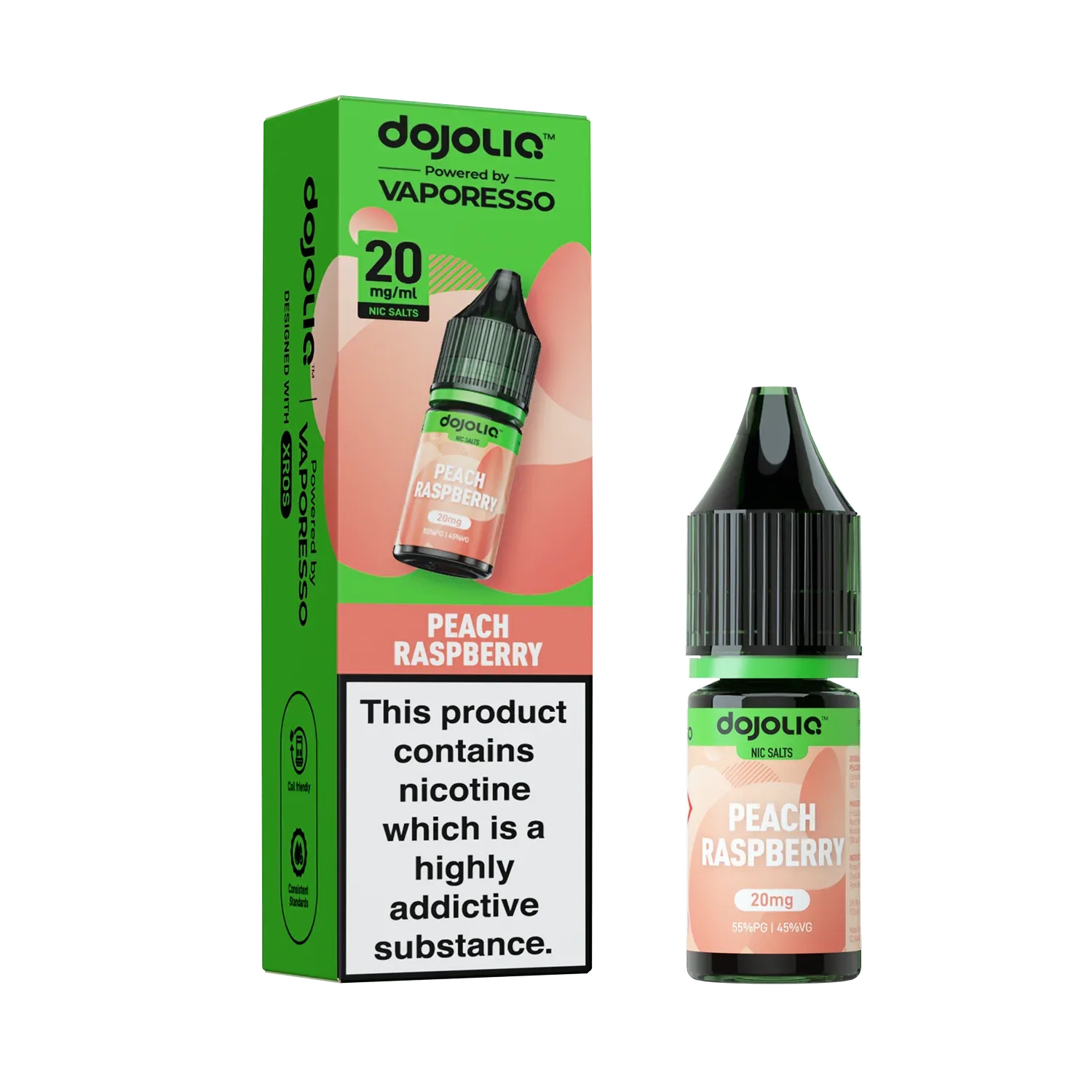 Vaporesso DojoLIQ Peach Raspberry 10ml Nic Salt - Image 2