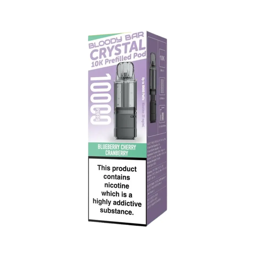 Bloody Bar Crystal 10K Blueberry Cherry Cranberry Refill Pods