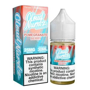 Cloud Nurdz Salts Iced Pomegranate Berry Synthetic Nicotine 30ml E-Juice