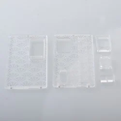 AuthenticMK MODS Engraved Front + Back Panels with Inner Plate for dotMod dotAIO V2 - Pattern A Clear