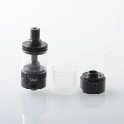 Baya Style RTA Rebiuildable Tank Atomizer w/ Side-Air Chamber - Black, 4.2ml, Air Pin 1.0, 1.5, 2.0, 2.5mm, 22mm Diameter