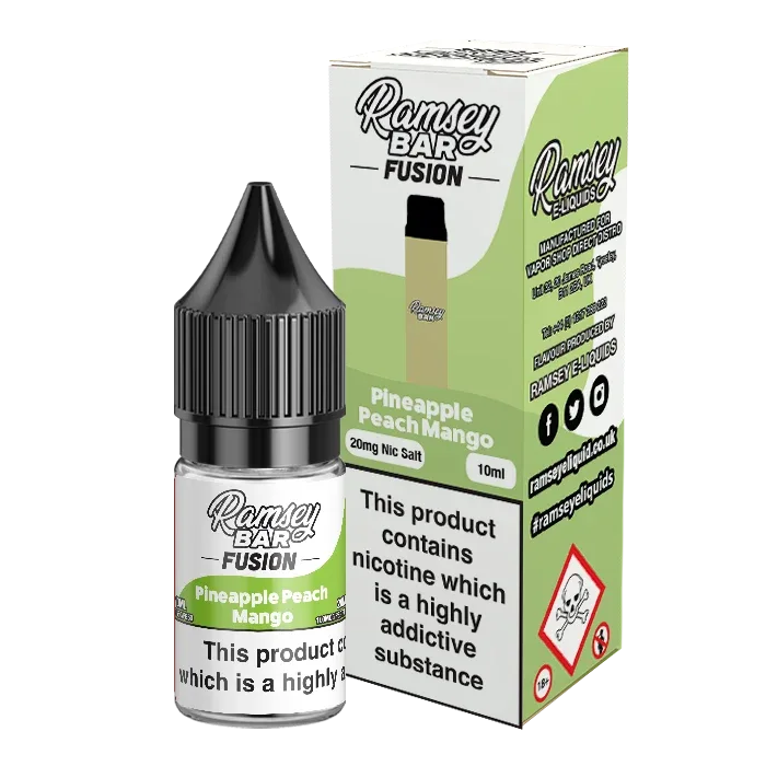Ramsey Bar Fusion Pineapple Peach Mango 10ml Nic Salt - Image 2