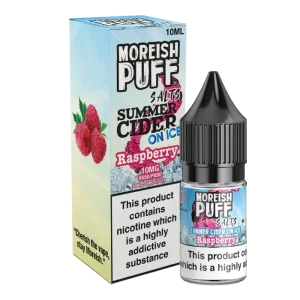 Moreish Puff Summer Cider on Ice Raspberry 10ml Nic Salt