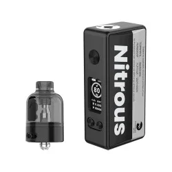 Authentic MECHVAPE X Nitrous Pocket 80W Box Mod Starter Kit - Nitro Access Black, VW 5~80W, 1 x 18650