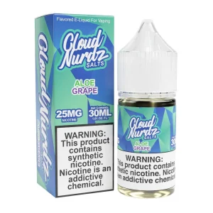 Cloud Nurdz Salts Aloe Grape Synthetic Nicotine 30ml E-Juice