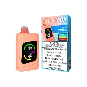 Juicy Peach Ice STLTH 60K – Disposable Vape