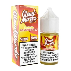 Cloud Nurdz Salts Banana Dragonberry Synthetic Nicotine 30ml E-Juice