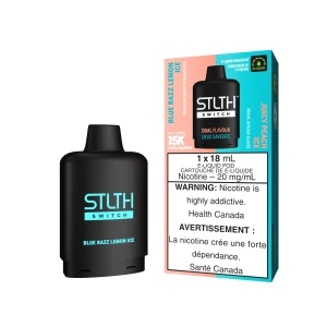 Blue Razz Lemon Ice and Juicy Peach Ice STLTH Switch Pod