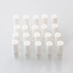 YFTK Snail Disposable 510 Drip Tip - Long White, Cotton, 28mm (20 PCS)