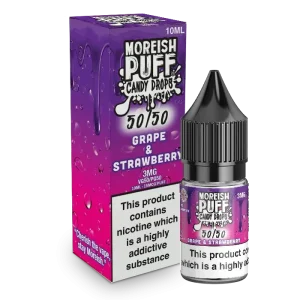 Moreish Puff Candy Drops 50/50: Grape and Strawberry Candy Drops 10ml E-Liquid