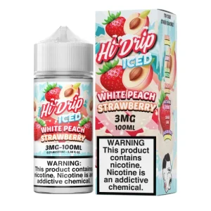 White Peach Strawberry ICED by Hi-Drip 100ml - Ejuice Store